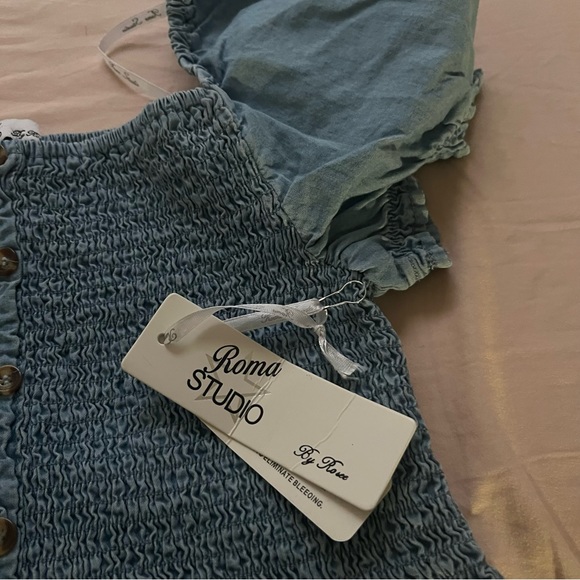 Denim Crop Top - Picture 3 of 3